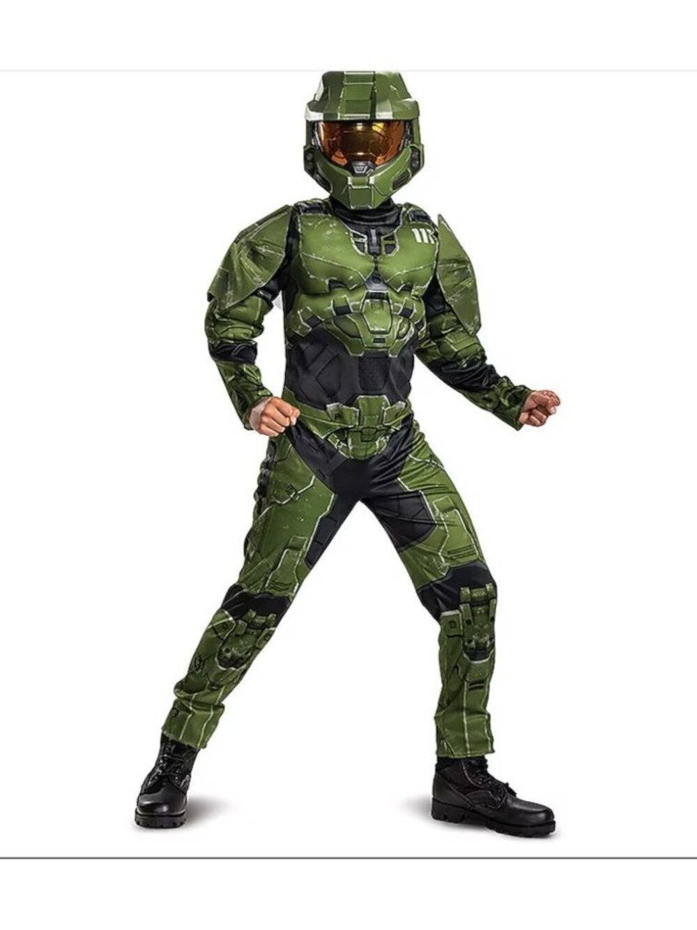 Disguise Halo Infinite Master Chief Muscle Costume Size Small 4/6 Halloween NEW